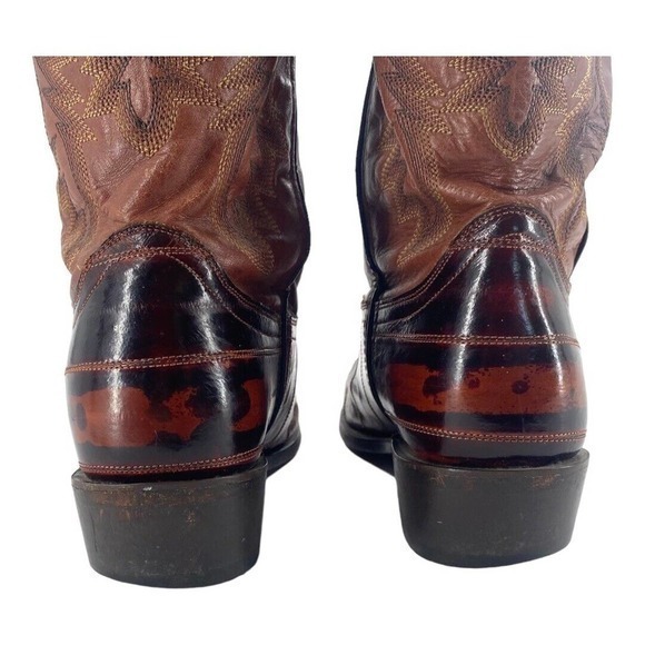 Laredo Men’s Genuine Eel Boots Cognac Mens Style 6735 Size‎ 8.5 - Picture 11 of 12